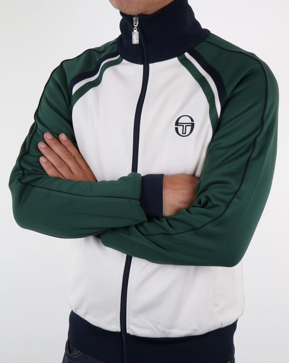 Sergio Tacchini Ghibli Track Top Elfenbein/Waldgrün