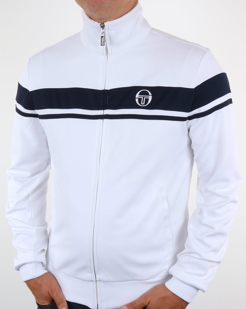Sergio Tacchini Masters II Trainingsjacke Weiß/Marineblau