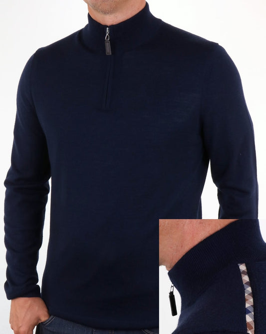 Aquascutum Aquascutum Hamilton Half Zip Knit Navy