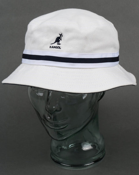 Kangol Stripe Lahinch Bucket Hat White