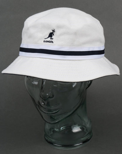 Kangol Stripe Lahinch Fischerhut Weiß
