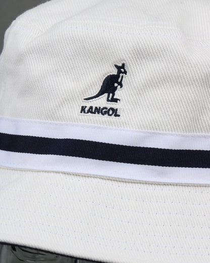 Kangol Stripe Lahinch Fischerhut Weiß
