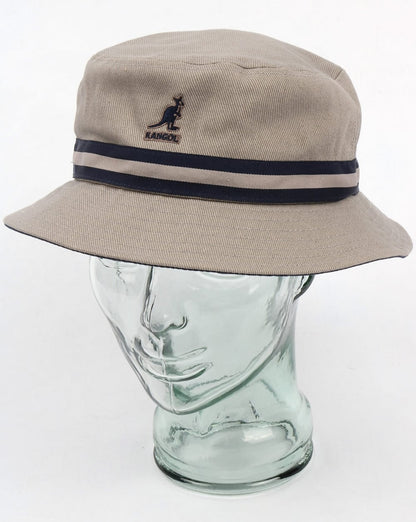Kangol Stripe Lahinch Fischerhut Grau