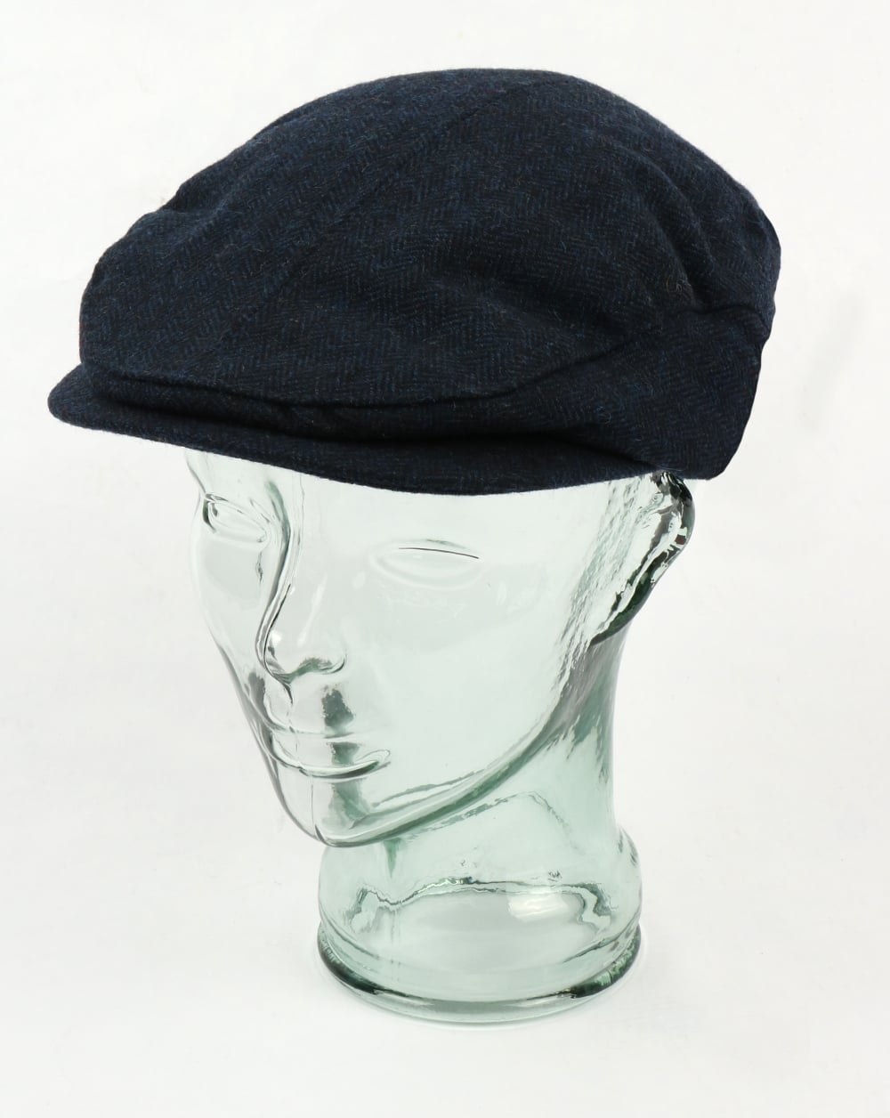 Gant – Fahrermütze mit Fischgrätenmuster, Marineblau