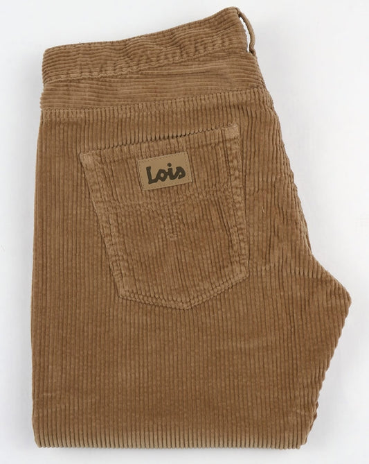 Lois Dallas Straight Jumbo Cordhose in dunklem Sand