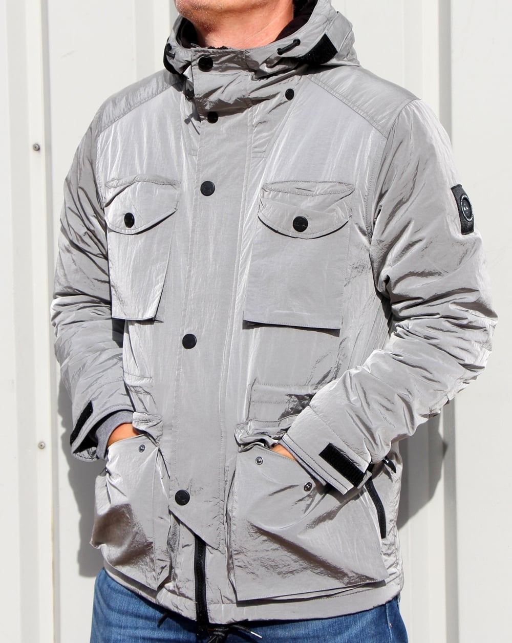 Marshall Artist Liquid Nylon Schneeparka Silber