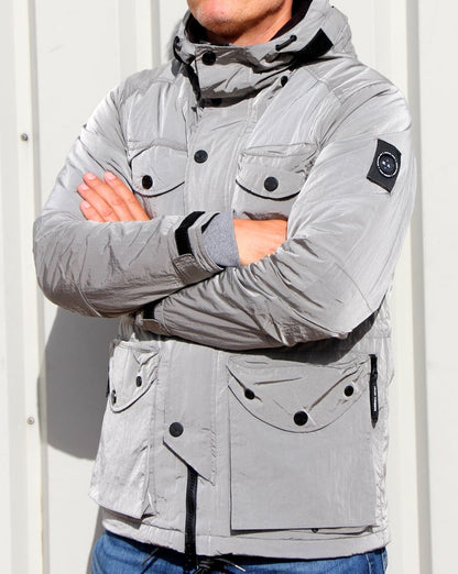 Marshall Artist Liquid Nylon Schneeparka Silber
