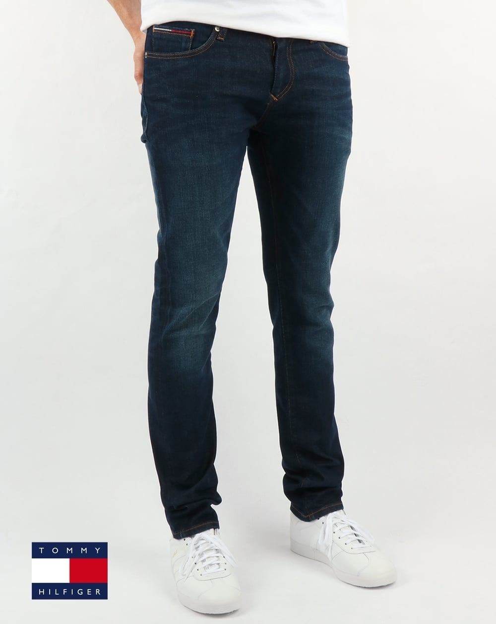 Tommy Hilfiger – Scanton – Slim-Fit-Jeans in dunklem Vintage-Komfort
