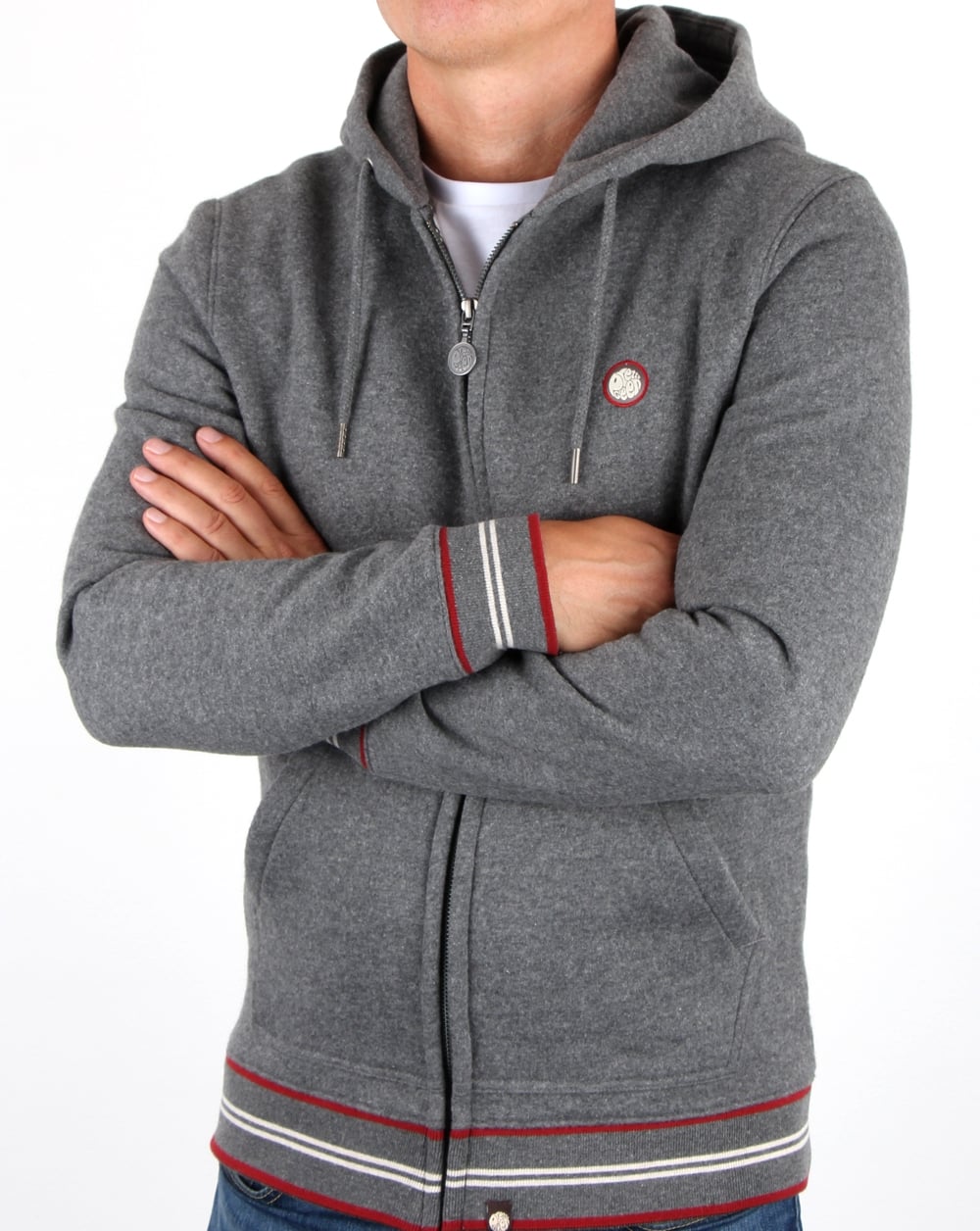 Pretty Green – Bradstock – Kapuzenpullover in Anthrazit