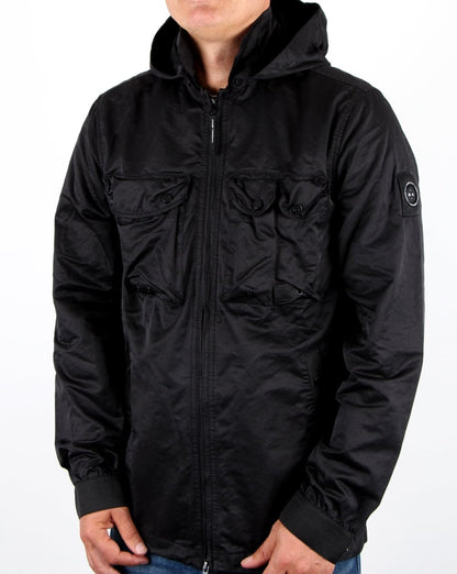 Marshall Artist Pigment Dyed Overshirt Schwarz