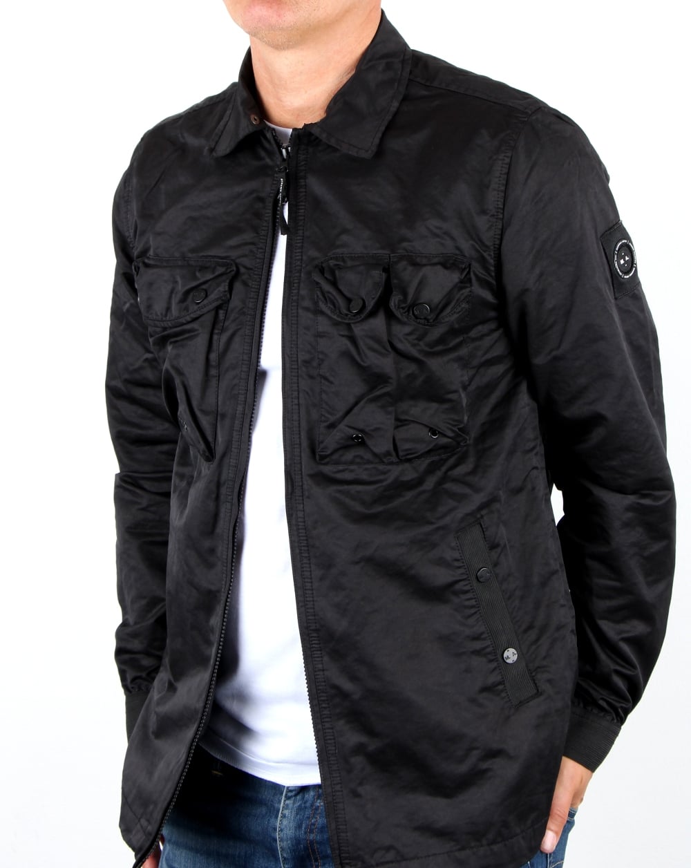 Marshall Artist Pigment Dyed Overshirt Schwarz