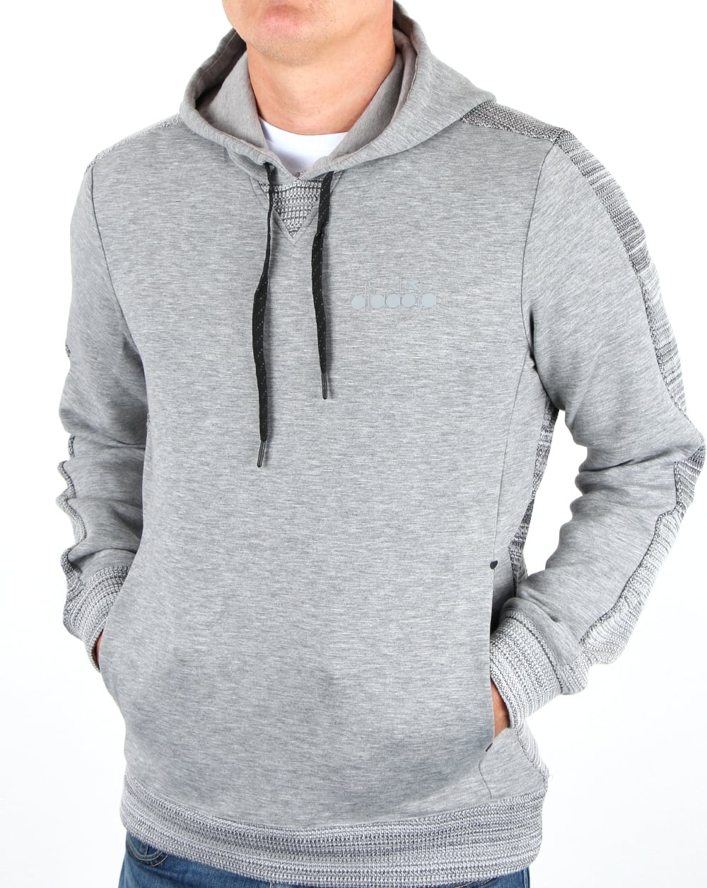 Diadora Evo Pwr Kapuzensweatshirt Grau Melange