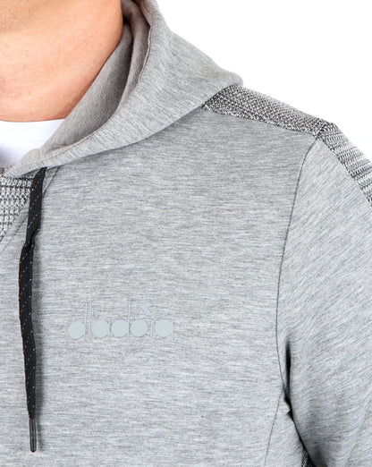 Diadora Evo Pwr Kapuzensweatshirt Grau Melange