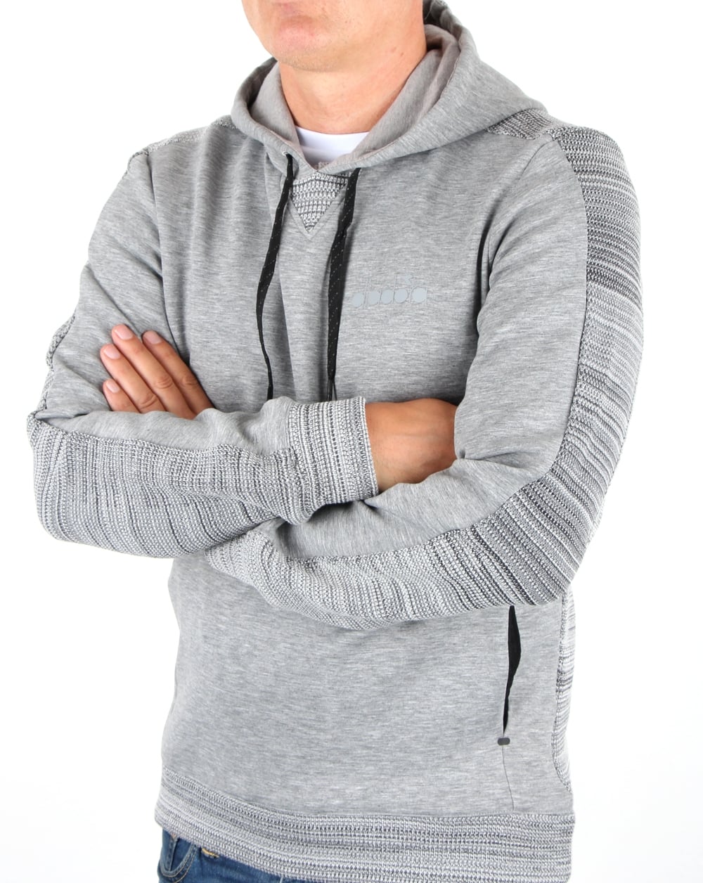 Diadora Evo Pwr Kapuzensweatshirt Grau Melange