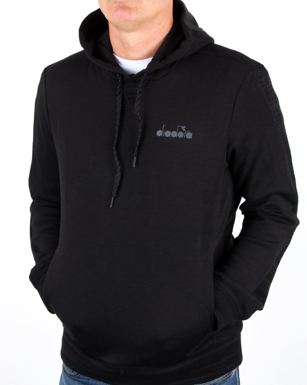 Diadora Evo Pwr Kapuzensweatshirt Schwarz