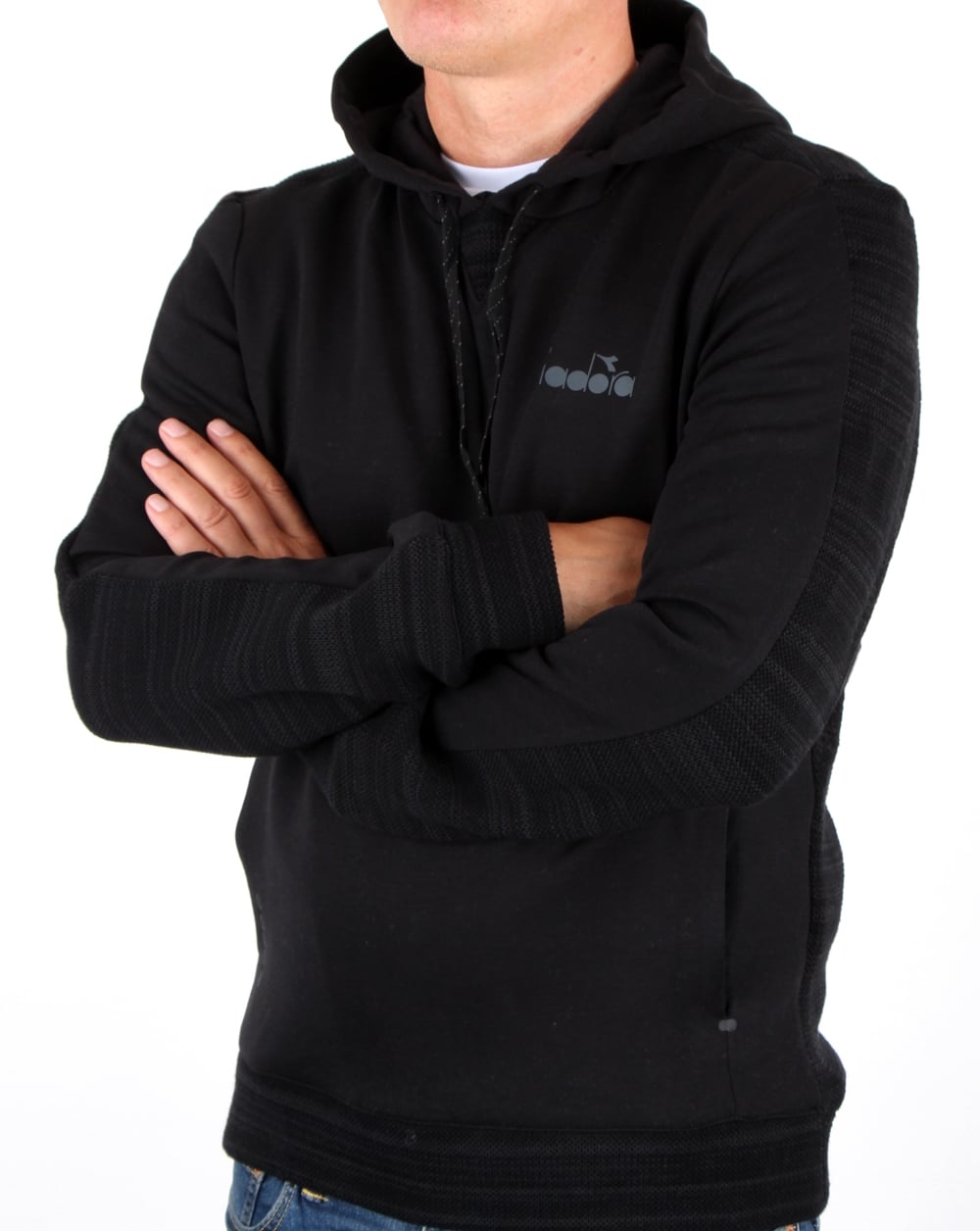 Diadora Evo Pwr Kapuzensweatshirt Schwarz