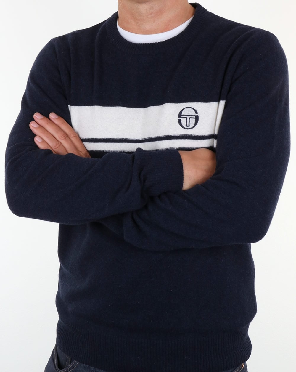 Sergio Tacchini Young Line Pullover Marineblau/Elfenbein