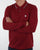 Pretty Green Barton Long Sleeve Tipped Polo Dark Red