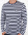 Pretty Green Kinsey Long Sleeve Stripe T Shirt Navy