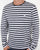 Pretty Green Kinsey Long Sleeve Stripe T Shirt Dark Grey