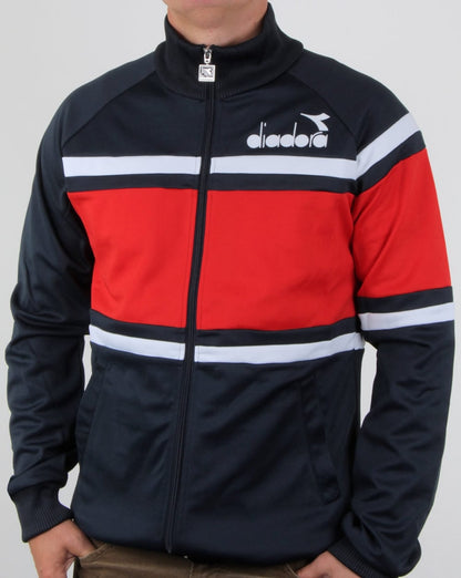 Diadora 80s Track Top Marineblau/Rot/Weiß