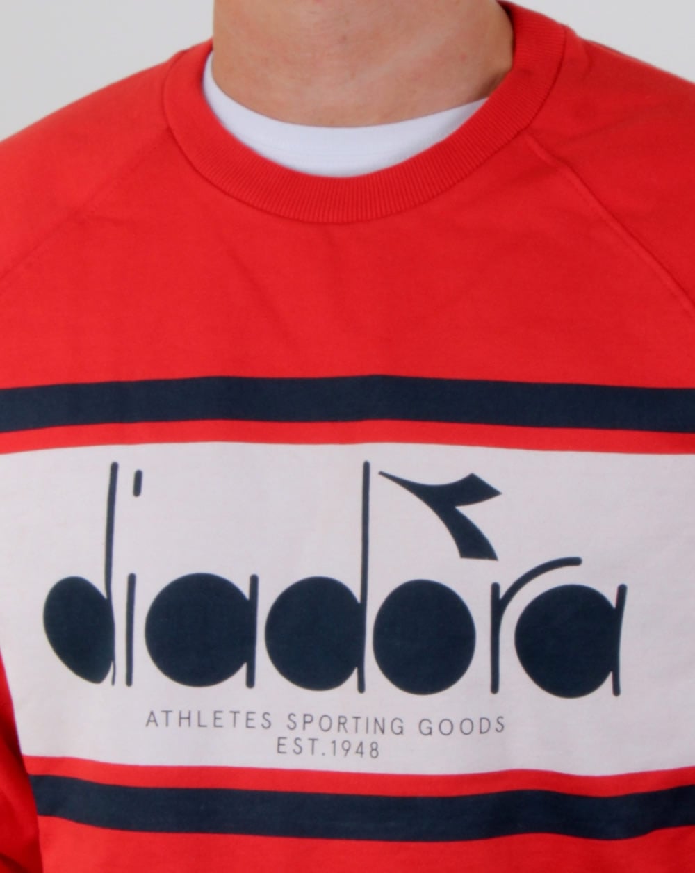 Diadora Logo Sweatshirt Rot/Weiß/Blau
