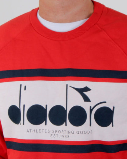 Diadora Logo Sweatshirt Rot/Weiß/Blau