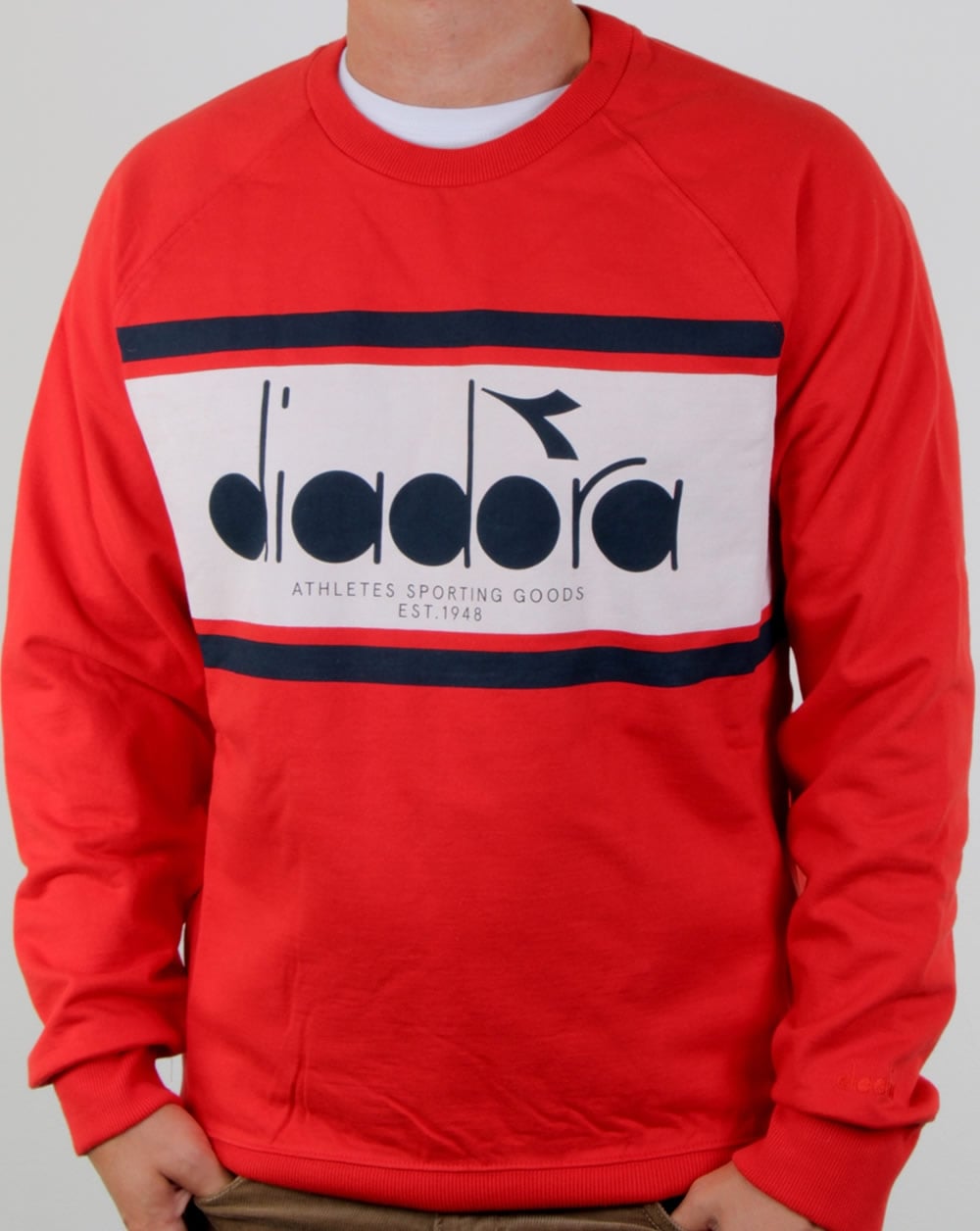 Diadora Logo Sweatshirt Rot/Weiß/Blau