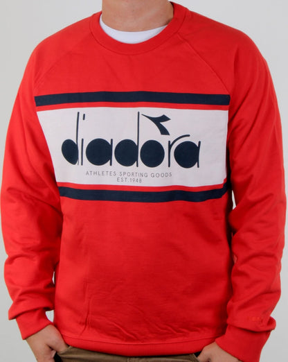 Diadora Logo Sweatshirt Rot/Weiß/Blau