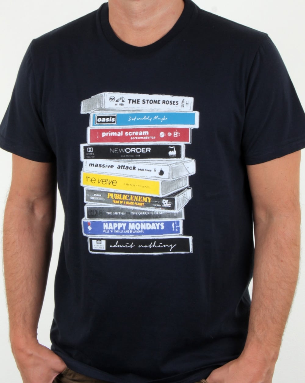 Weekend Offender – T-Shirt „90s Highs“ in Marineblau