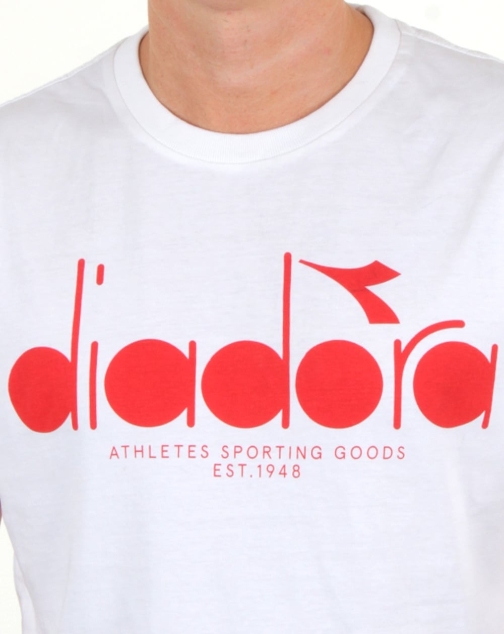 Diadora Logo T-Shirt Weiß/Rot