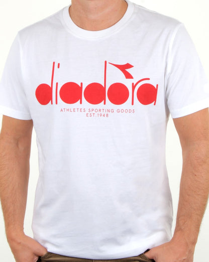 Diadora Logo T-Shirt Weiß/Rot