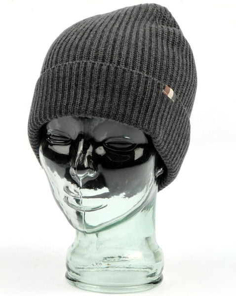 Aquascutum Rogue Beanie Hat Charcoal Melange