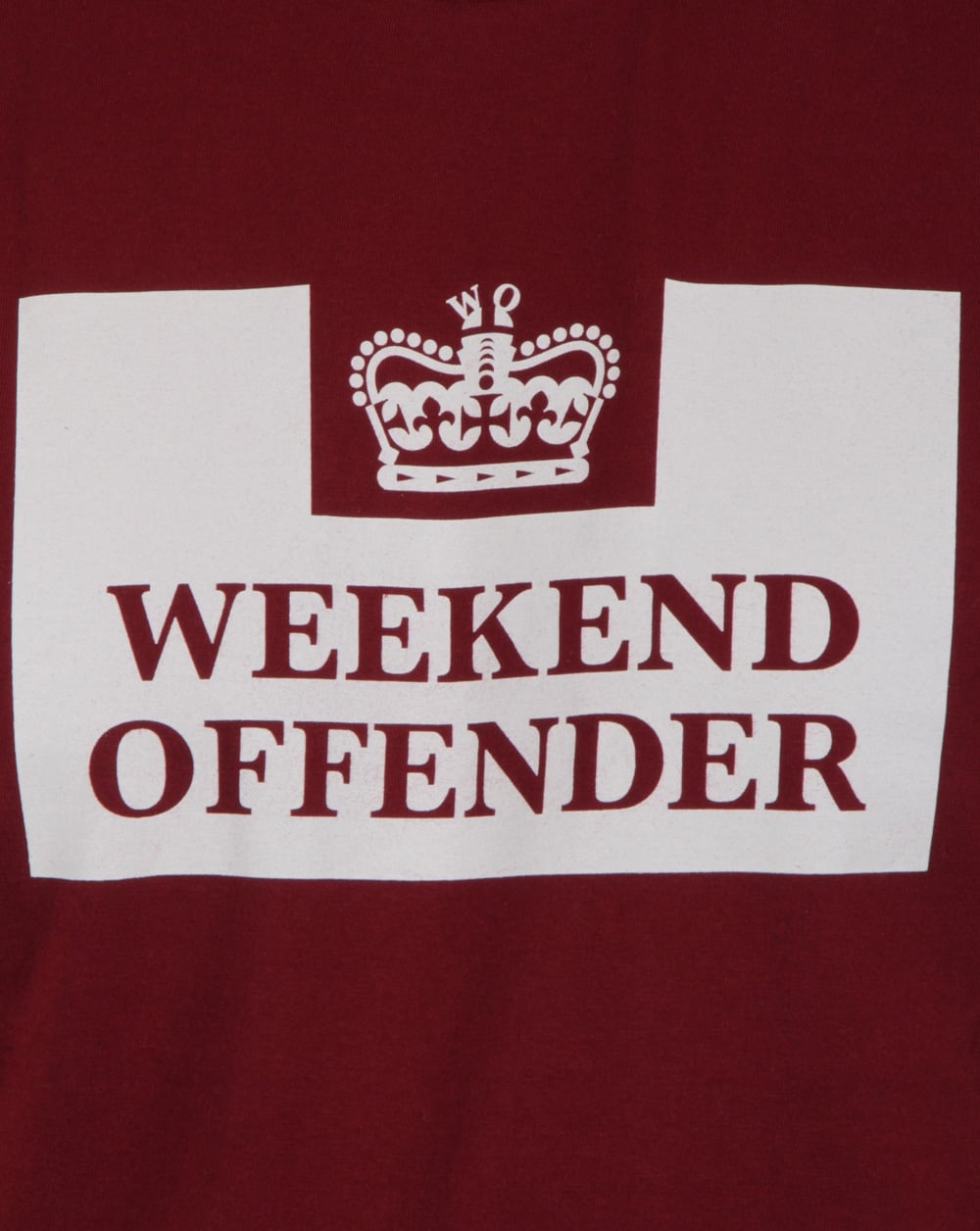 Weekend Offender Prison T Shirt Burgundy