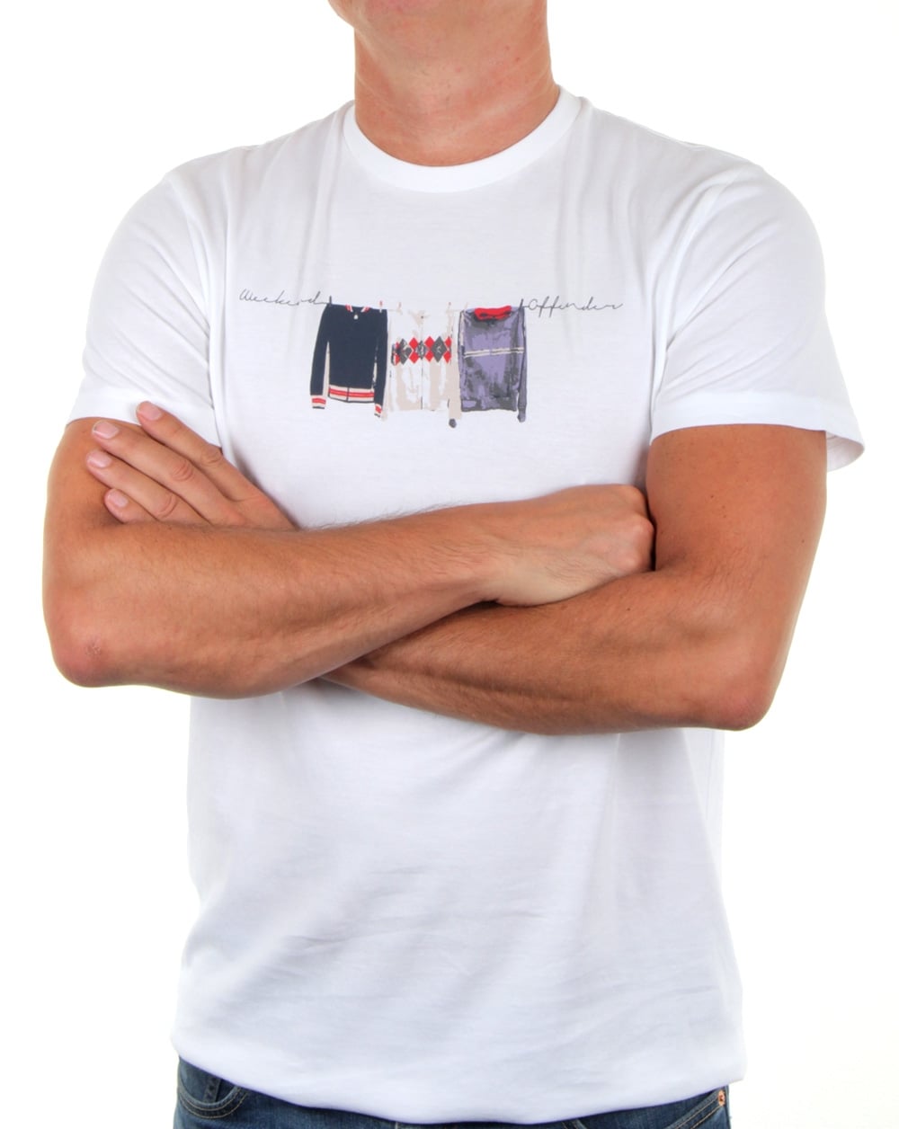 Weekend Offender Continental Elegance T-Shirt Weiß