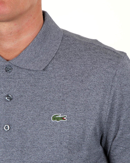 Lacoste Langarm-Polo Mouline Navy