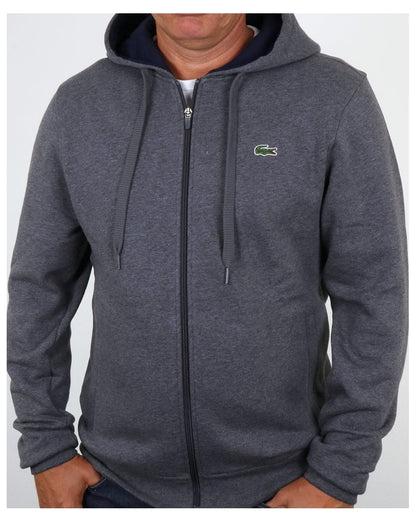 Lacoste Kapuzensweatshirt mit durchgehendem Reißverschluss Pitch/Marineblau