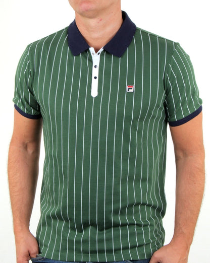 Fila Vintage Mk1 Settanta Poloshirt Grün/Marineblau