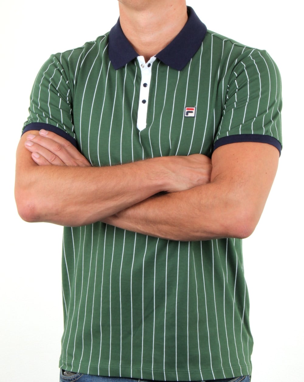 Fila Vintage Mk1 Settanta Poloshirt Grün/Marineblau