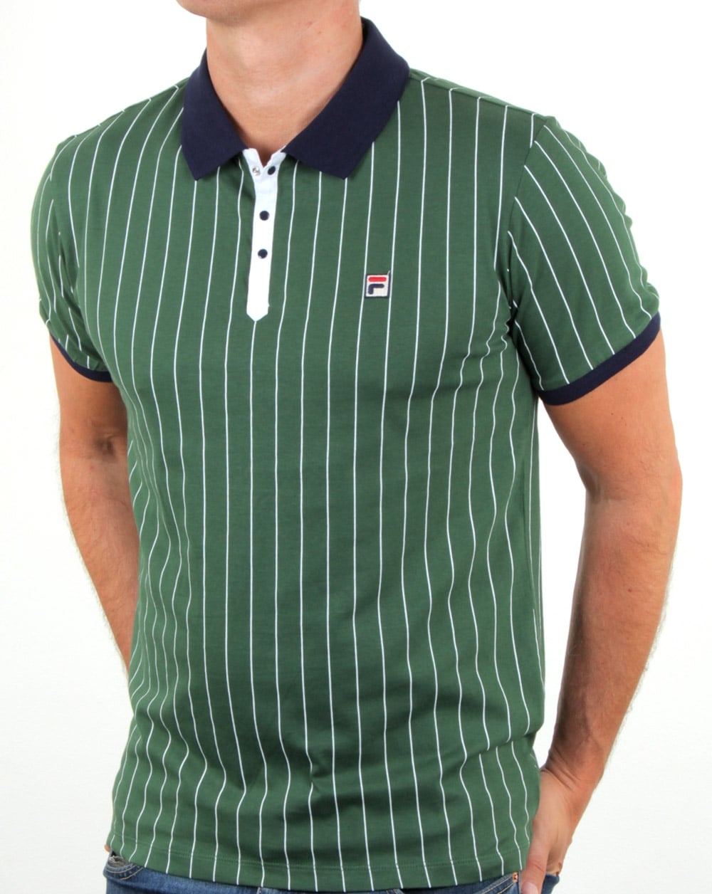 Fila Vintage Mk1 Settanta Poloshirt Grün/Marineblau