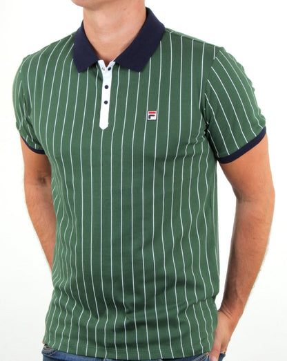 Fila Vintage Mk1 Settanta Poloshirt Grün/Marineblau