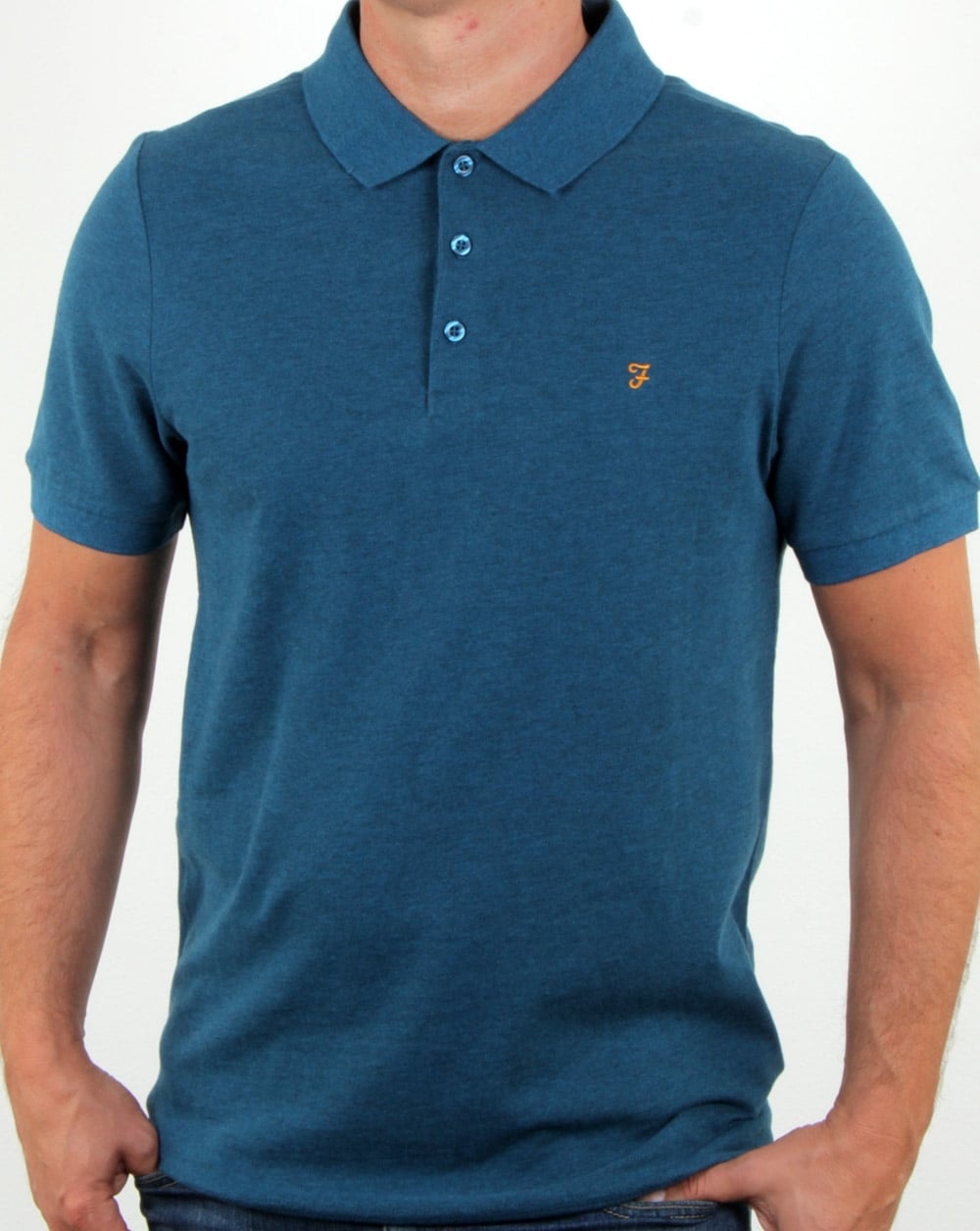 Farah Blaney Polo Shirt Atlantic Marl