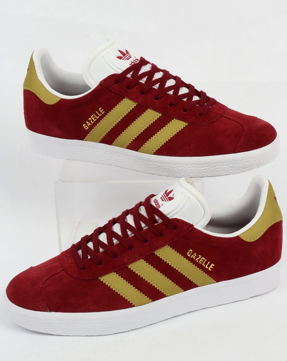 Adidas Gazelle Sneakers Burgund/Gold