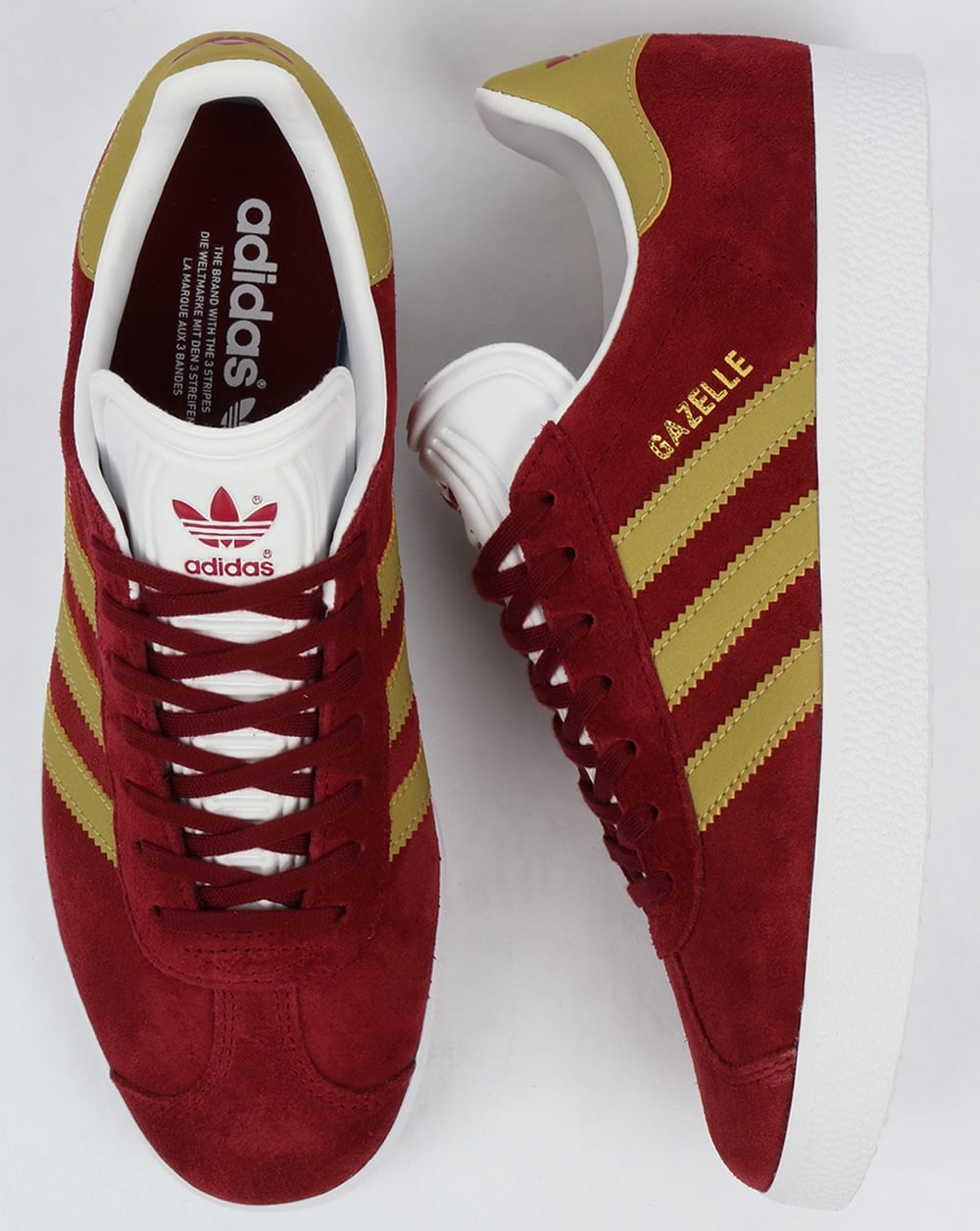 Adidas Gazelle Sneakers Burgund/Gold