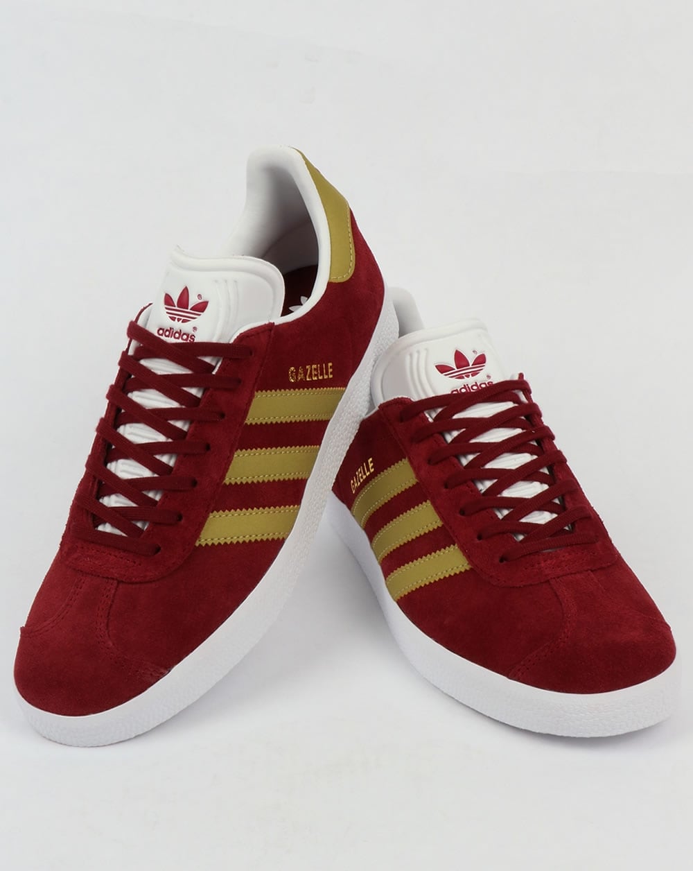 Adidas Gazelle Sneakers Burgund/Gold