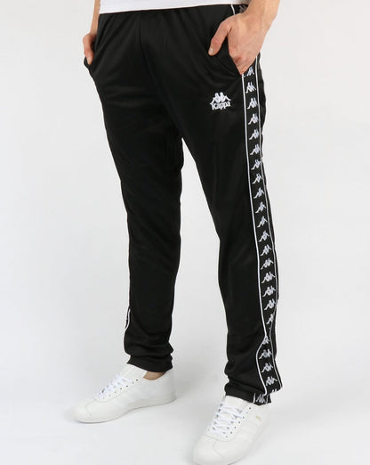 Kappa – Klassische Trainingshose mit Druckknöpfen in Schwarz