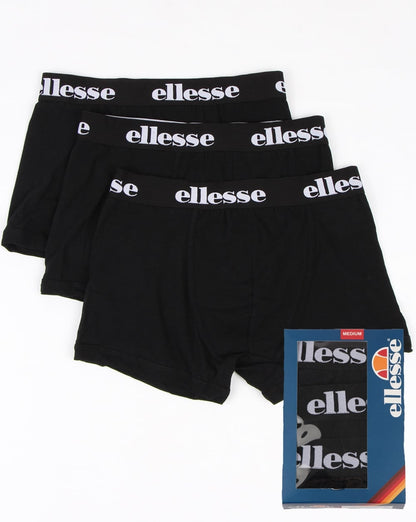 Ellesse – Dreierpack Boxershorts in Schwarz