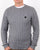 Luke Horton Cable Knit Jumper Grey Marl