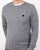 Luke Horton Cable Knit Jumper Grey Marl