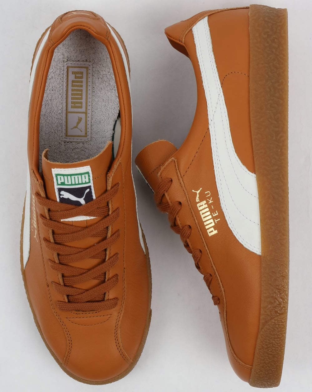 Puma Te-ku Leather og Sneakers Sudanbraun/Weiß